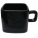 Square Shaped Ceramic Mug - Black Color